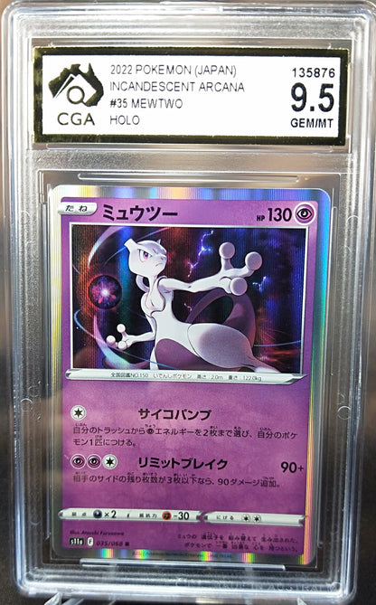 Mewtwo HOLO 035/068 CGA 9.5 Incandescent Arcana POKEMON GRADED CARD