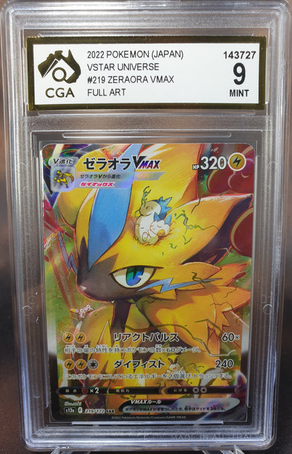 Zeraora VMAX 219/172 Full Art CGA 9 VStar Universe Japanese POKEMON GRADED CARD