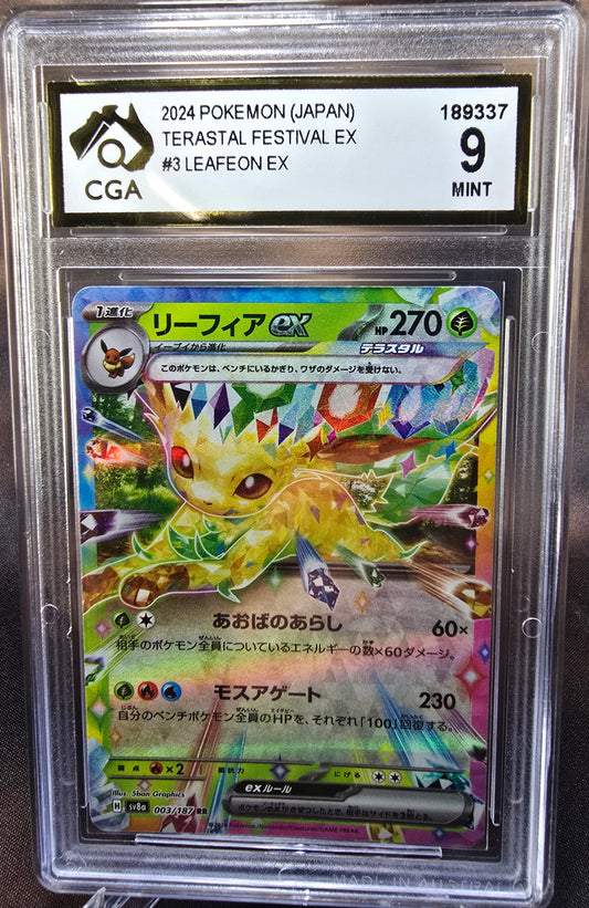 Leafeon ex 003/183 CGA 9	sv8a Pokemon Card Graded Japanese