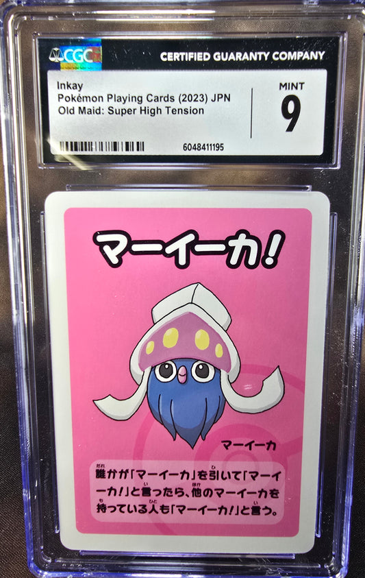 Inkay CGC 9 High Tension / Old Maid Babanuki Pokemon Card Graded