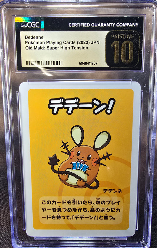 Dedenne CGC 10 Pristine High Tension / Old Maid Babanuki Pokemon Card Graded