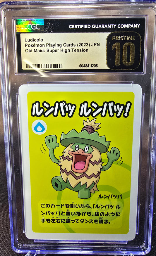 Ludicolo CGC 10 Pristine High Tension / Old Maid Babanuki Pokemon Card Graded