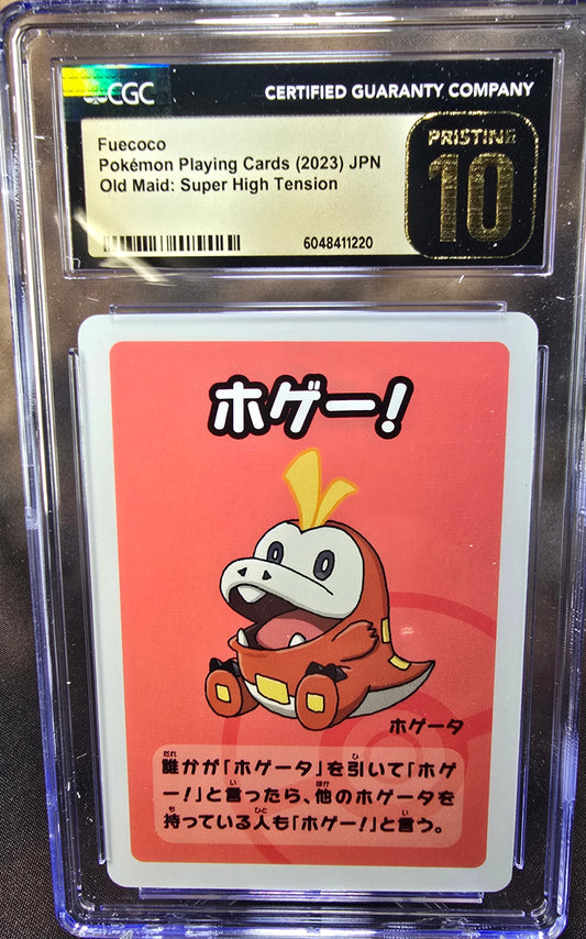 Fuecoco CGC 10 Pristine High Tension / Old Maid Babanuki Pokemon Card Graded