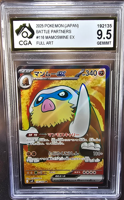 Mamoswine ex 116/100 CGA 9.5 sv9 Pokemon Card Graded Japanese