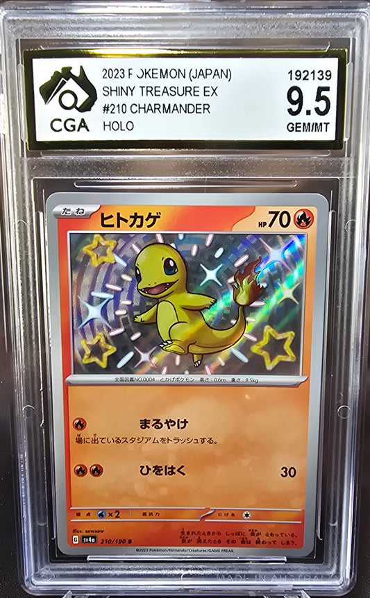 Charmander	210/190 CGA 9.5 sv4a Pokemon Card Graded Japanese