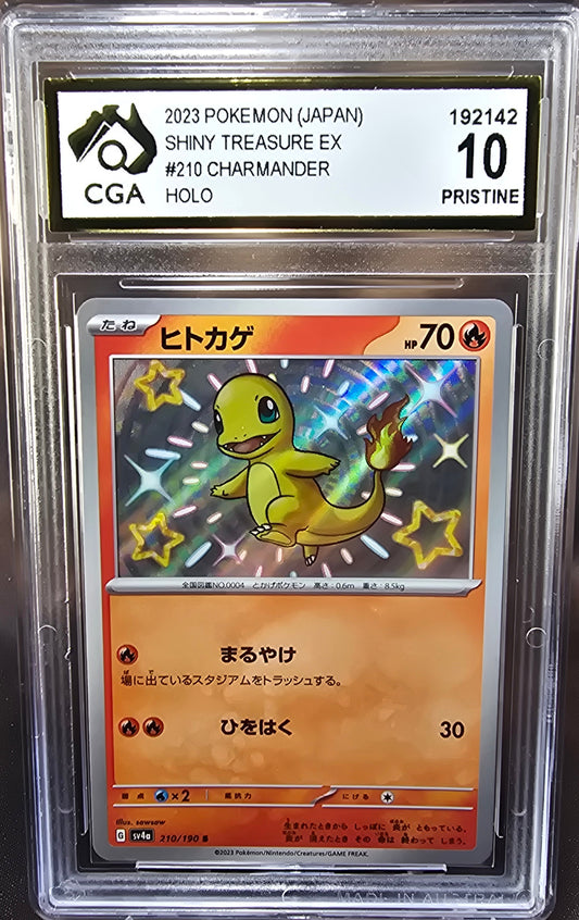 Charmander	210/190 CGA 10 sv4a Pokemon Card Graded Japanese