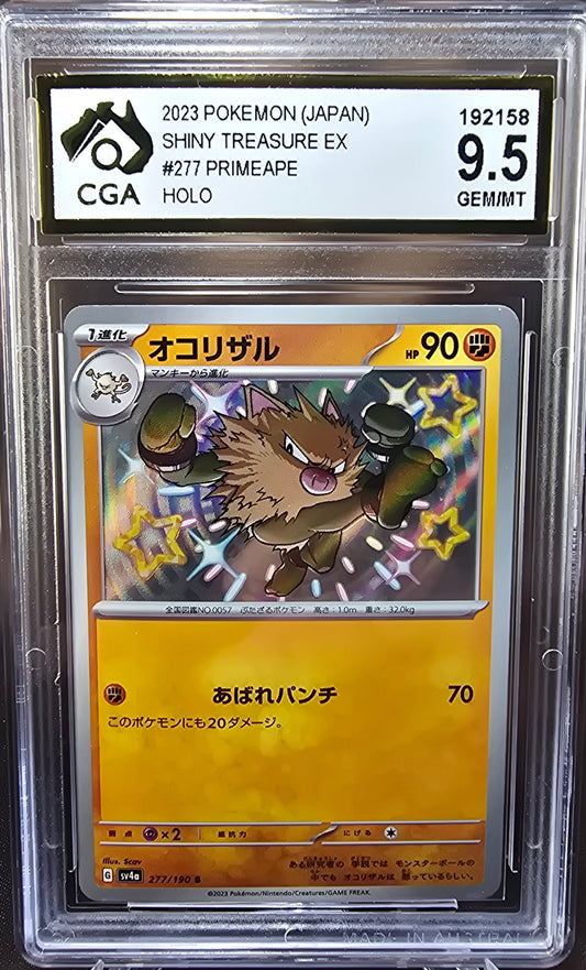 Primeape 277/190 CGA 9.5 sv4a Pokemon Card Graded Japanese
