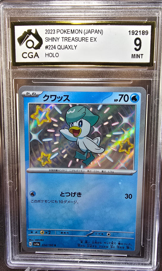 Quaxley	224/190 CGA 9 sv4a Pokemon Card Graded Japanese