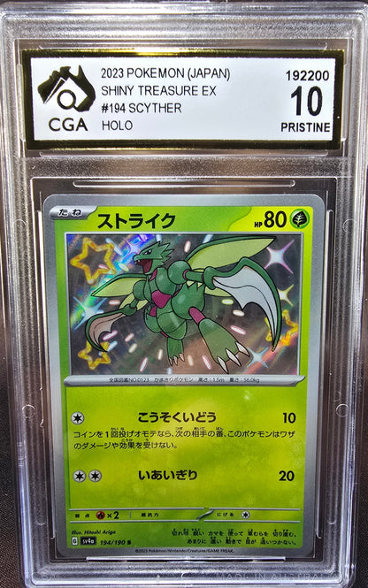 Scyther 194/190 CGA 10 sv4a Pokemon Card Graded Japanese