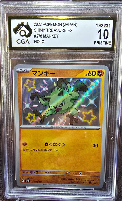 Mankey 276/190 CGA 10 sv4a Pokemon Card Graded Japanese
