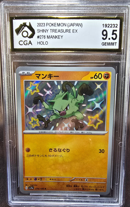 Mankey 276/190 CGA 9.5 sv4a Pokemon Card Graded Japanese